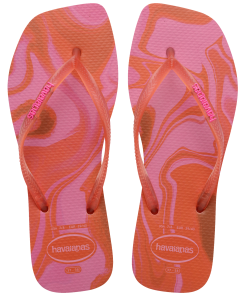 Women's Slim Square Jelly Flip Flops